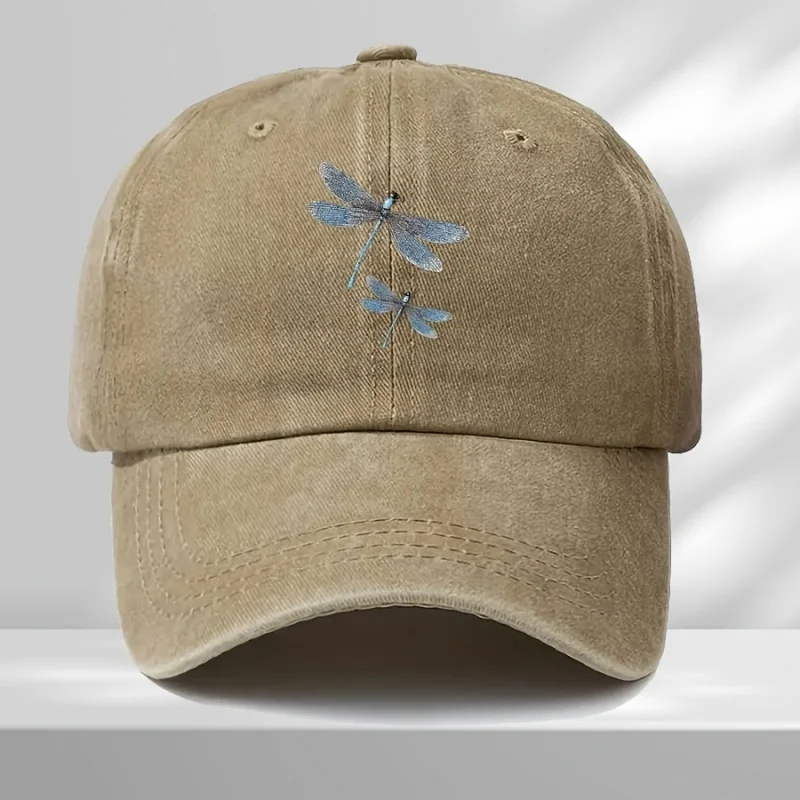 Men's Dragonfly Print Baseball Cap - Lightweight Urban Casual Hat, Hand Washable, Easter Valentine Mother's Day Gift