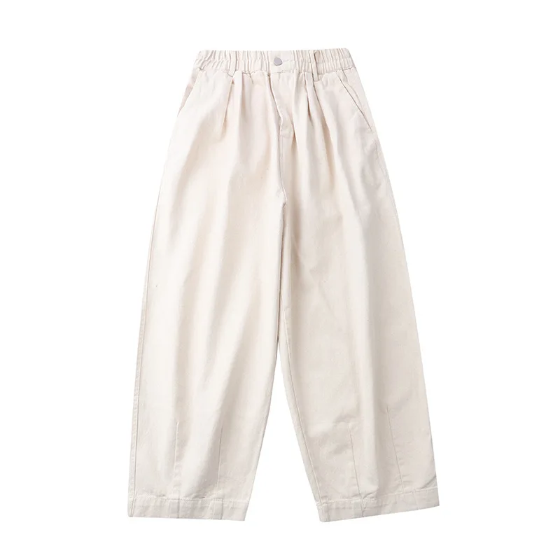 OR FL Simple Advanced Feeling Cleanfit Drooping Sensation 97 Cotton Women Slacks Suit Pants High Waist Wide Leg Pants Y2k Women