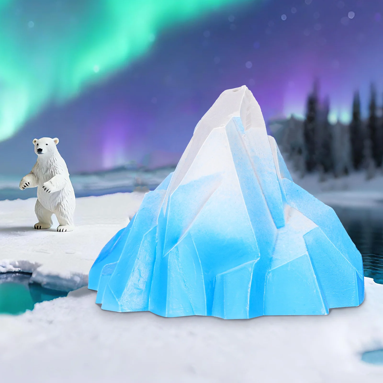 

3Pcs Mini Arctic Iceberg Glacier Igloo Decorations Lifelike Tiny Ice Aquarium Micro Landscape Snow Mountain