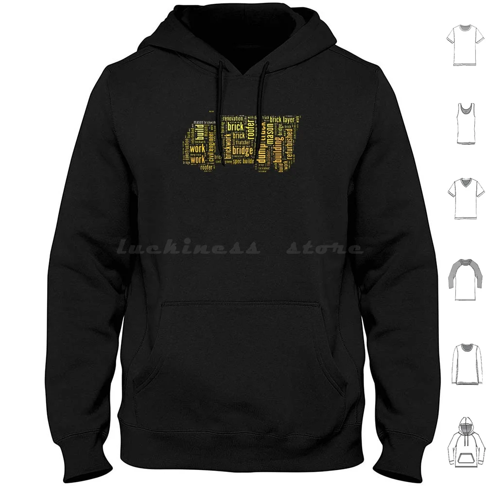 Dump Truck Word Art Hoodie Cotton Long Sleeve Truck Dump Truck Construction Mining Truck Driver Dump Trucks Construction