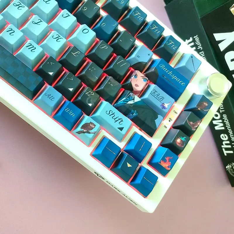 Blue magician keycaps  wooting personality keycap customization mechanical keyboard keycaps  61 68 75 87 98 104 108keys
