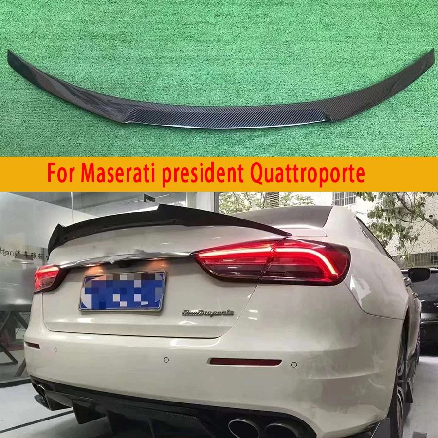 

For Maserati president Quattroporte Carbon Fiber Spoiler Tail fins Carbon Rear Guide Wing Rear Wing Car Diverter Car Accessories