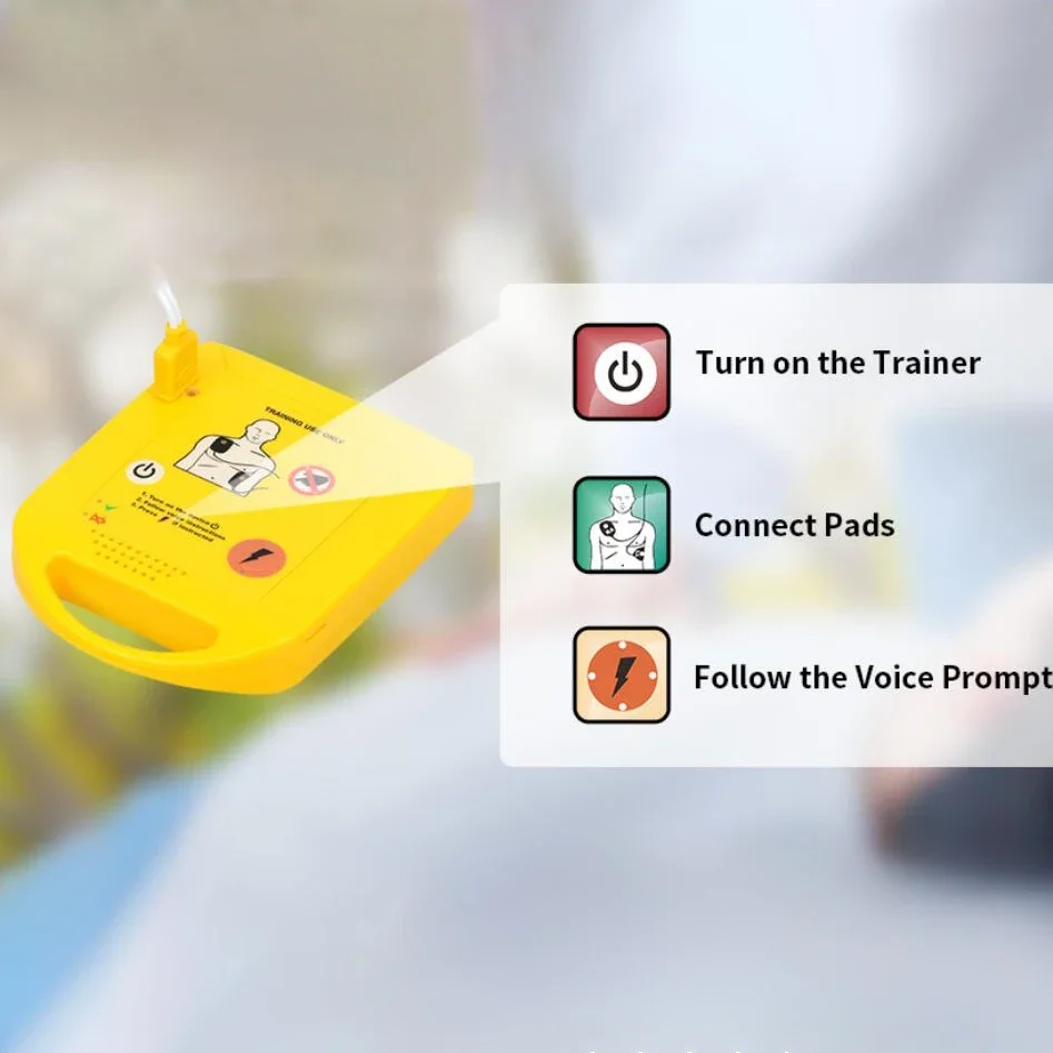 XFT D0009 AED Trainer | AHA 2020 Guidelines | Mini Portable w/Adult & Child Pads | Training Only