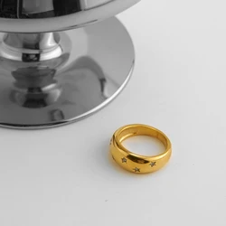 ENFASHION Anillos Stars Ring For Women's Stainless Steel 18K Plated Gold Rings Hight Street Fashion Jewerly Dating Travel R24443
