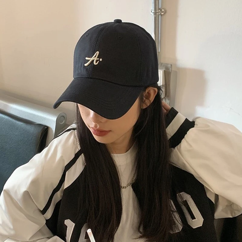 Gorra de béisbol con bordado de letras para hombre y mujer, visera curvada, informal, ajustable, Color sólido, Verano