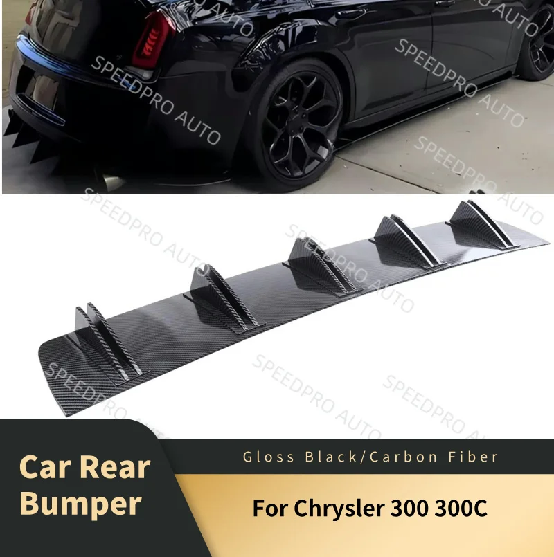 

Задний диффузор, 5 плавцов, бампер в виде акулы, сплиттер, спойлер для Chrysler 300 C S, комплект кузова автомобиля, аксессуары из углеродного волокна