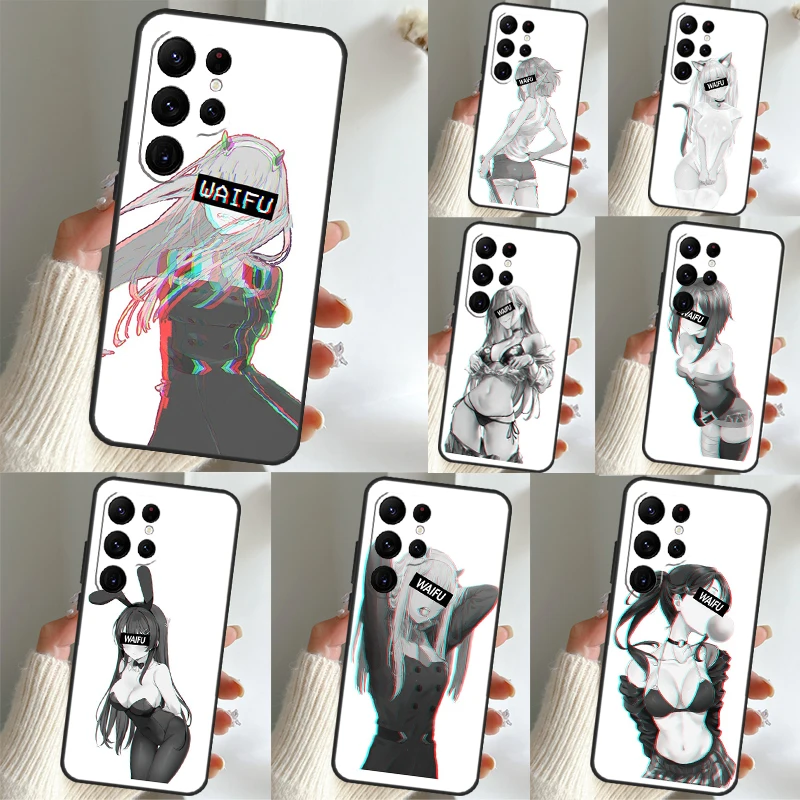 Sugoi Senpai Anime Waifu Sexy Girl Case For Samsung Galaxy S23 S22 S21 Ultra Plus Note 10 20 S8 S9 S10 S20 FE S21 FE Cover