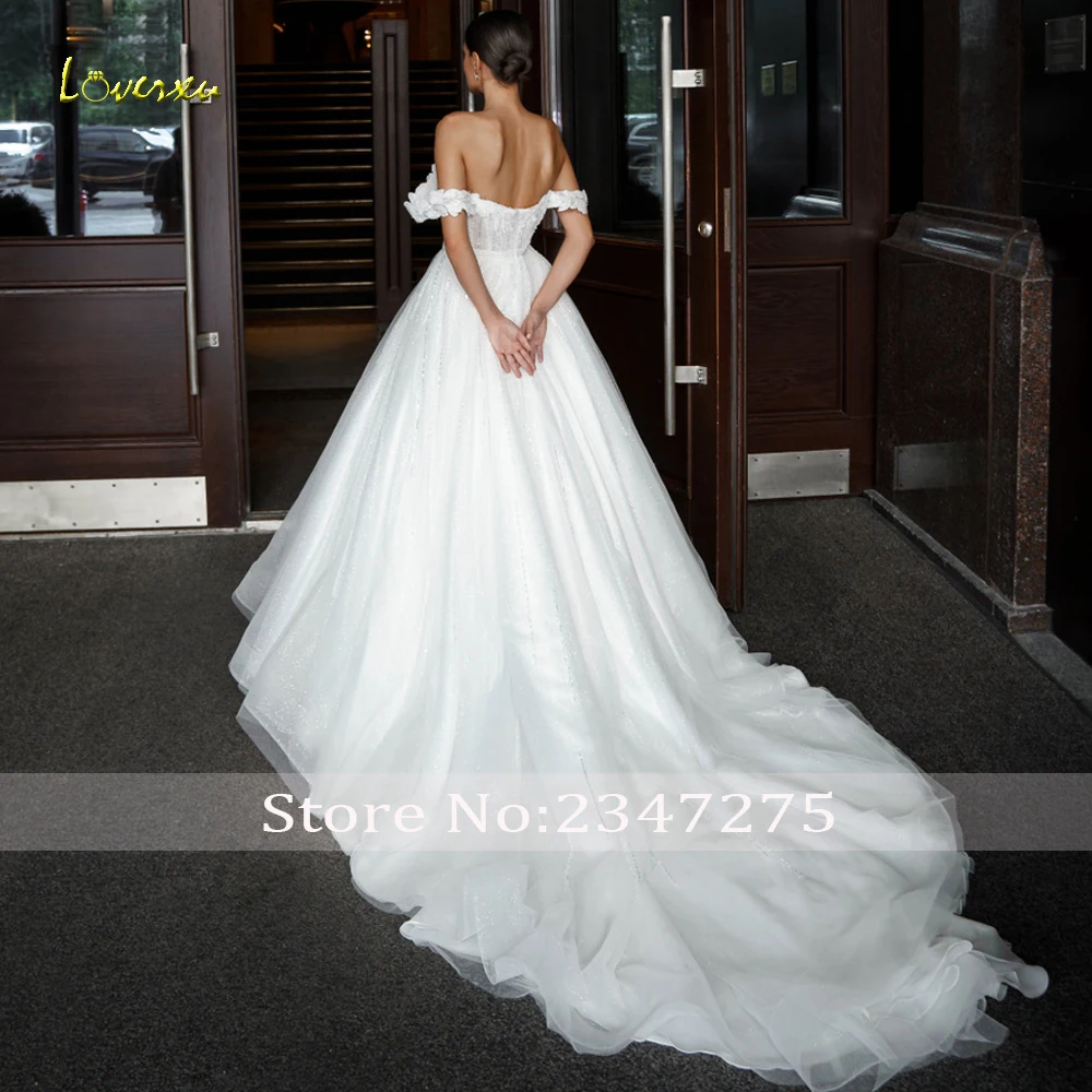 Loverxu A-Line Vintage Wedding Dresses Sweetheart Off The Shoulder Vestido De Novia Appliques Elegant Custom Made Bridal Gown