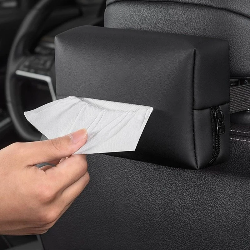 

For Chery Tiggo 5X Arrizo 5E 2017~2025 1pc Car Sun Visor Hanging Tissue Bag,Seat Back/Arm Box With Zipper Tissue Bag Accessories