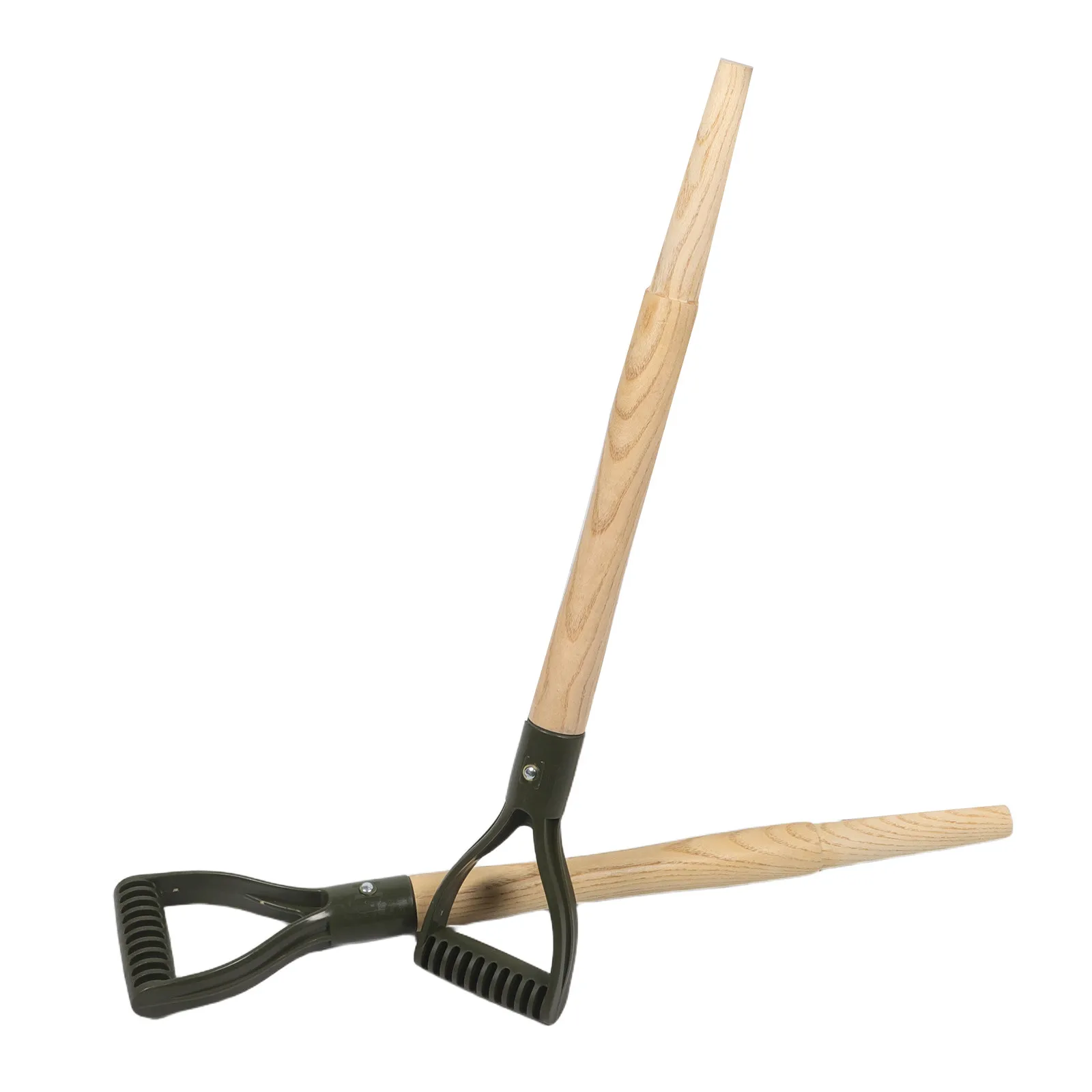 2pcs Wooden Garden Spade Handles – Ergonomic D-Shape Non-Slip Replacement for Shovels, Digging, Raking & Camping