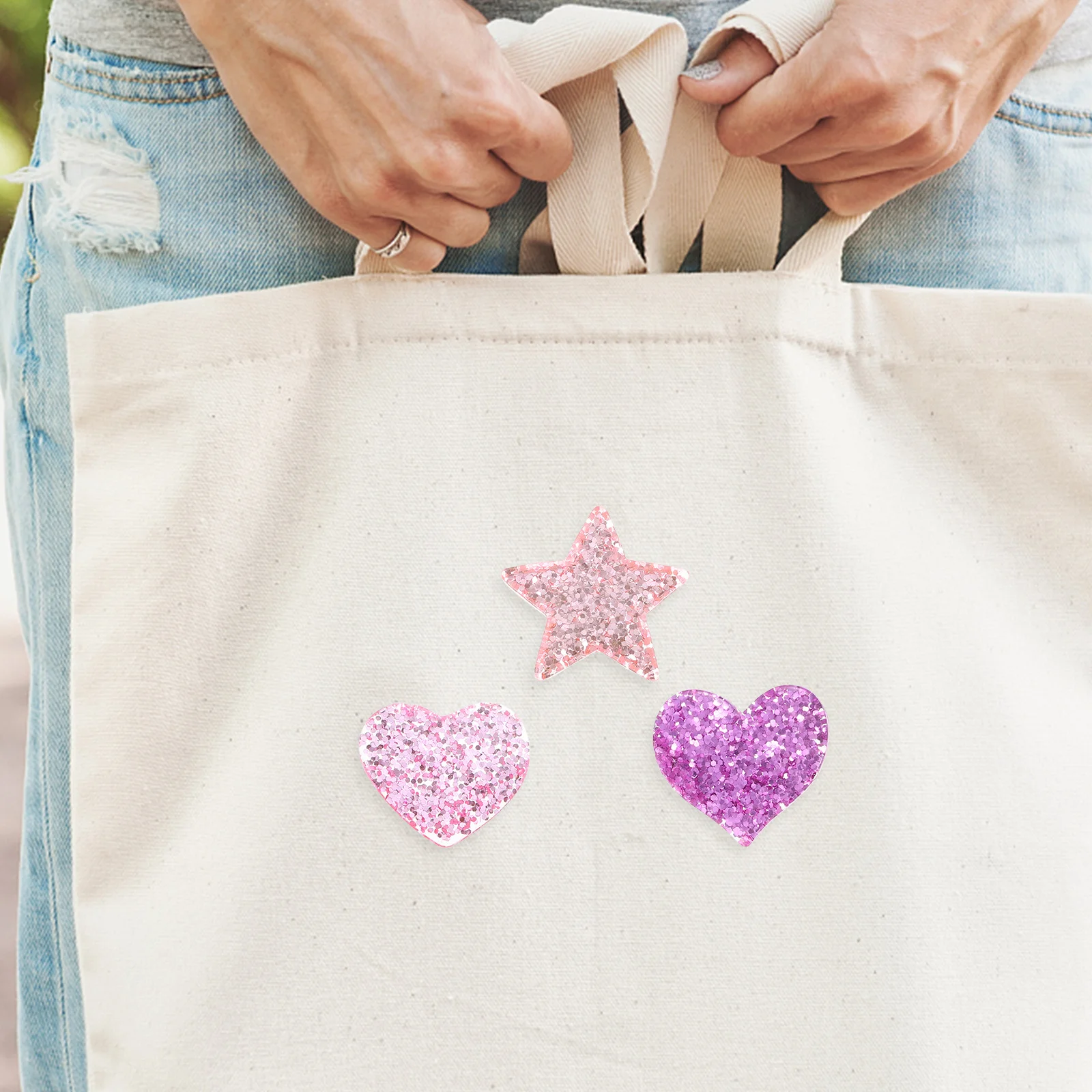 

1Set Heart Star Resin Glitter Charms DIY Scrapbook Keychain Hat Decoration Accessories Button Star Charms Button
