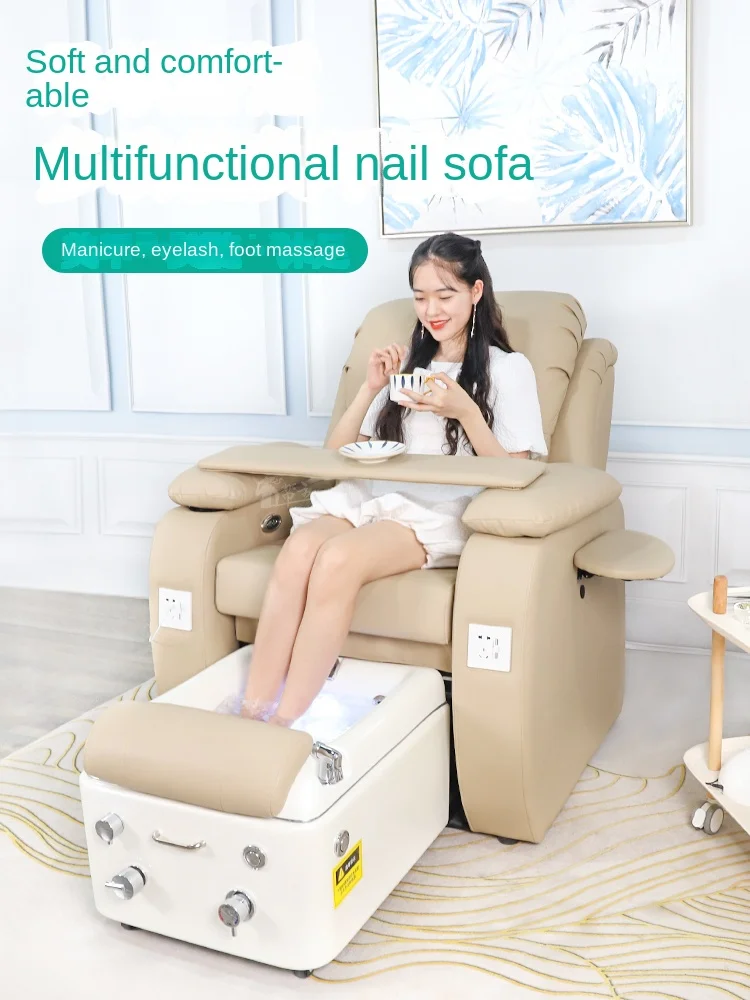 Multi-functional Japanese nail art, eyelash embroidery sofa, foot beauty lounger, single electric foot spa, foot massage bed