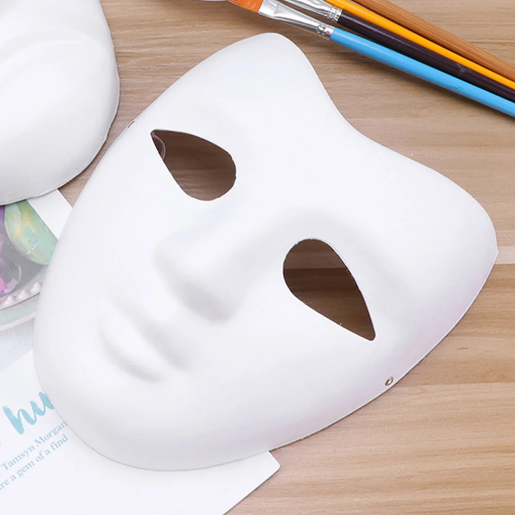 5pcs DIY Face Mask Paintable Paper Mask White DIY Mask Masquerade Mask DIY Blank Mask halloween masks