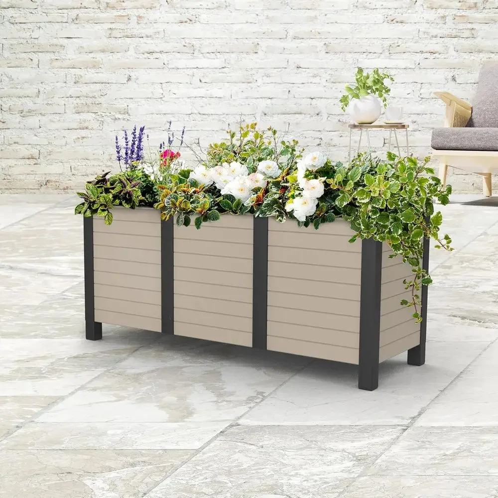 17x48 Large Outdoor Garden Trough – Ideal for Raised Bed Planting or Backyard Gardening
