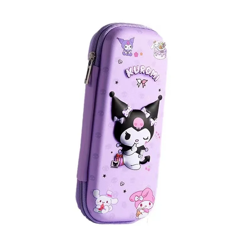 Sanrio 3D Kuromi Melody Cinnamoroll Pencil Case Cartoon Large Capacity Stationery Bag Pencil Case for Students