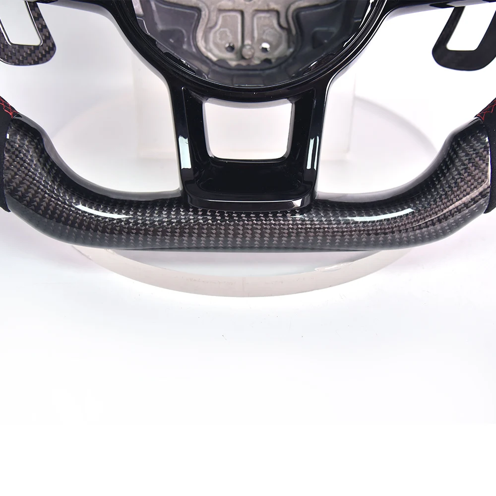 Suitable for Volkswagen MK7 Modified Carbon Fiber Steering Wheel Assembly Suede Perforated Leather Customized Upgrade