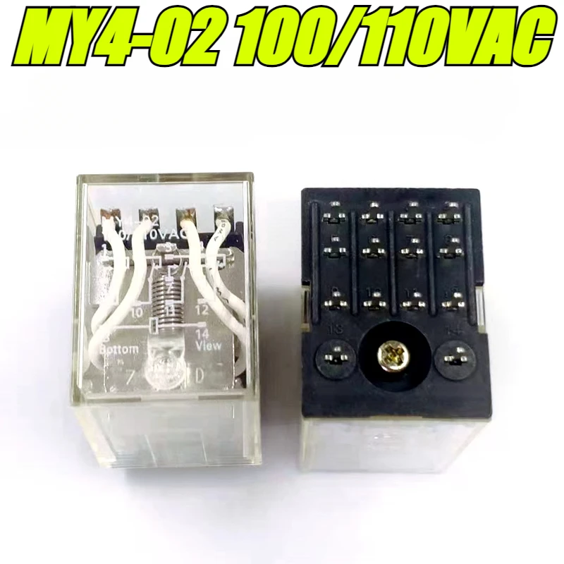 （Brand New Original）1pcs/lot 100% original genuine relay:MY4-02 100/110VAC 14pins MY4-02 Intermediate relay