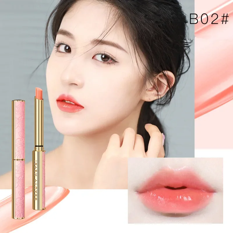 Bálsamo labial Honey Peach que cambia de Color, lápiz labial hidratante duradero, Rosa Nude, antisecado, hidratación de labios, maquillaje cosmético