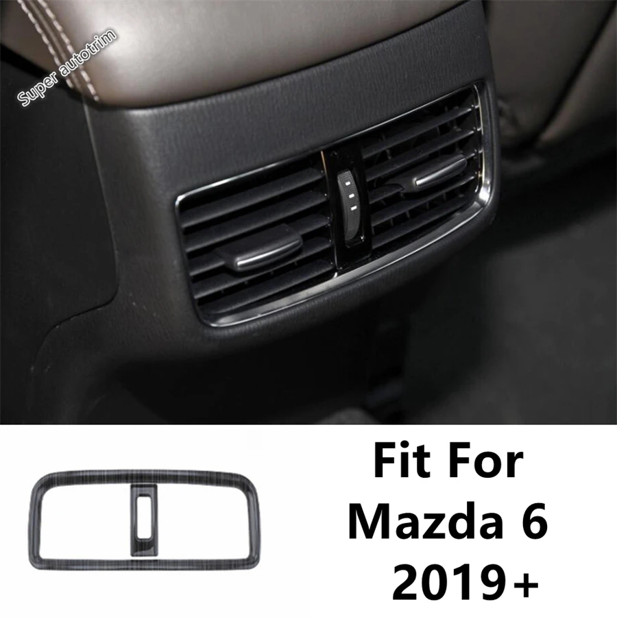 

Car Rear Armrest Box Air Conditioning AC Vent Outlet Vent Frame Cover Trim For Mazda 6 2019 - 2024 Metal Accessories Interior