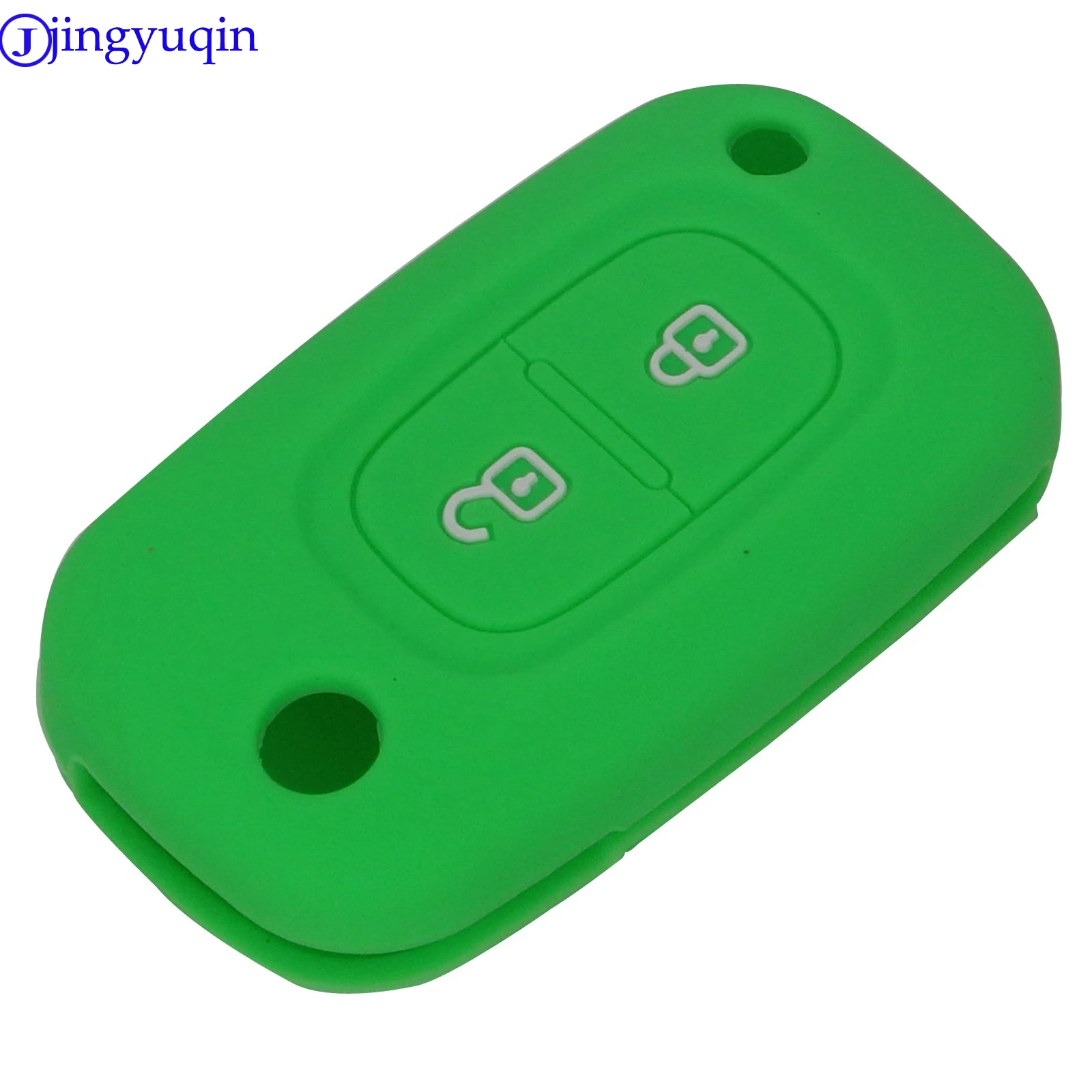 jingyuqin 2 Buttons Remote Silicone Flip Folding Car Key Case Cover Proctored For Renault For Lada Modus Clio Megane Kangoo