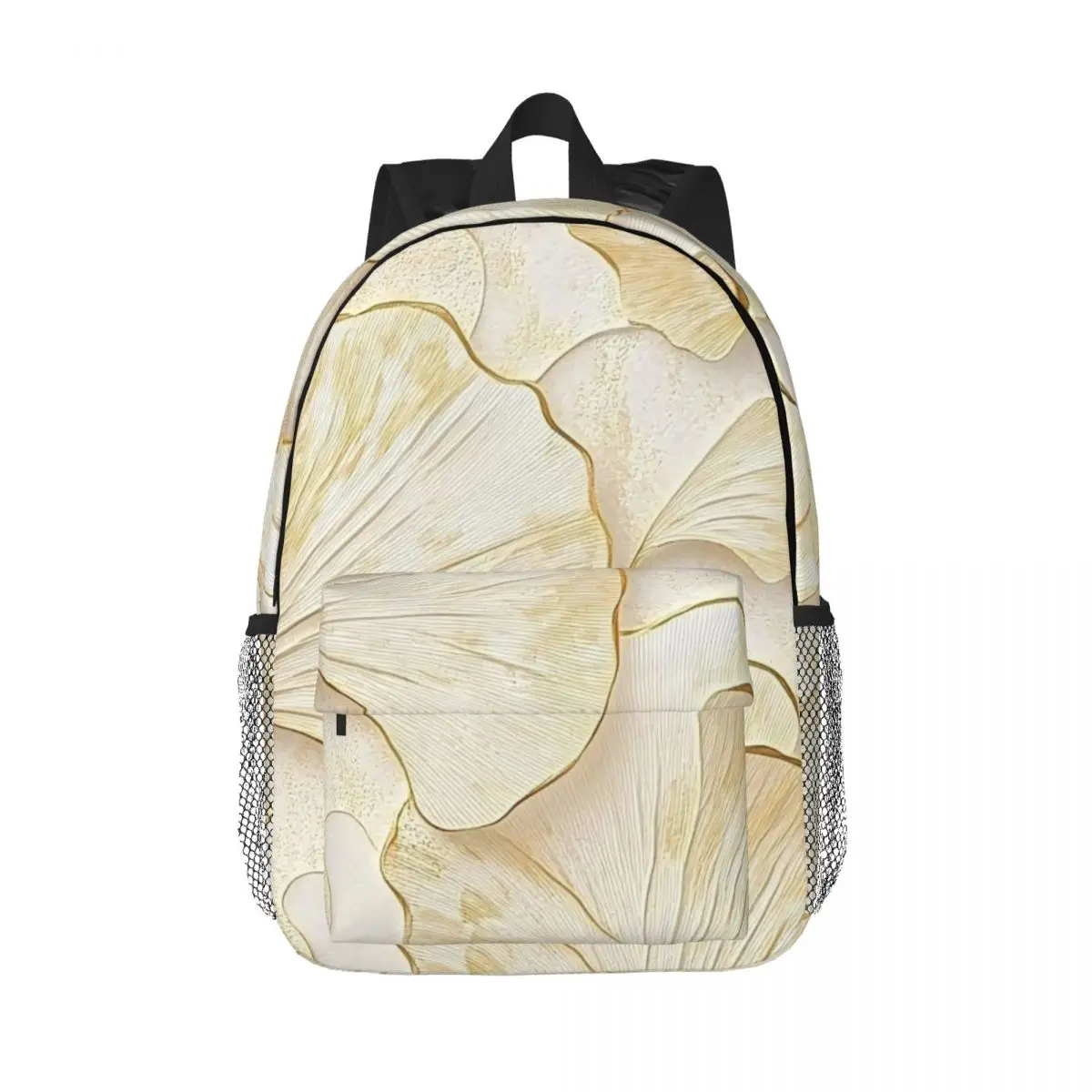 Light Colour Ginkgo Flowers Floral Backpack Daypack Large Capacity Boys Girls BookBag Shoulder Bags for Men Women School Bag