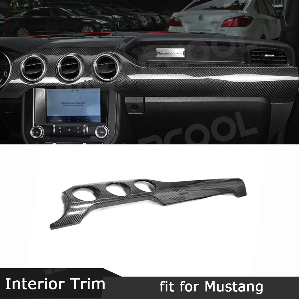 

Forged Carbon Fiber For Mustang 2015-2023 Car Dashboard Trim Console Panel Molding Cover Car Styling