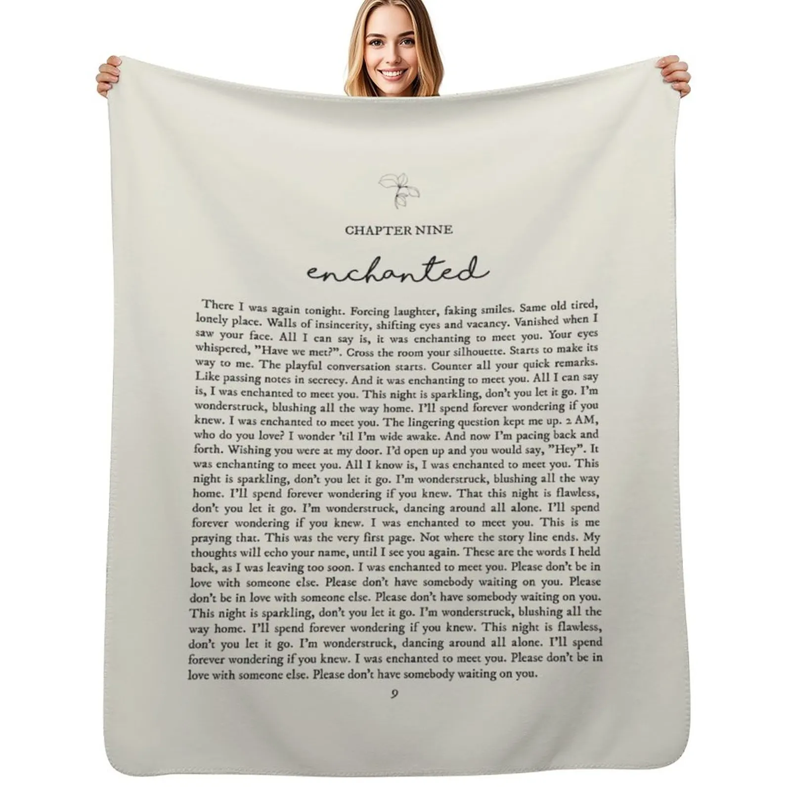 

Enchanted Lyrics Throw Blanket Sofa Furry Loose Polar Blankets