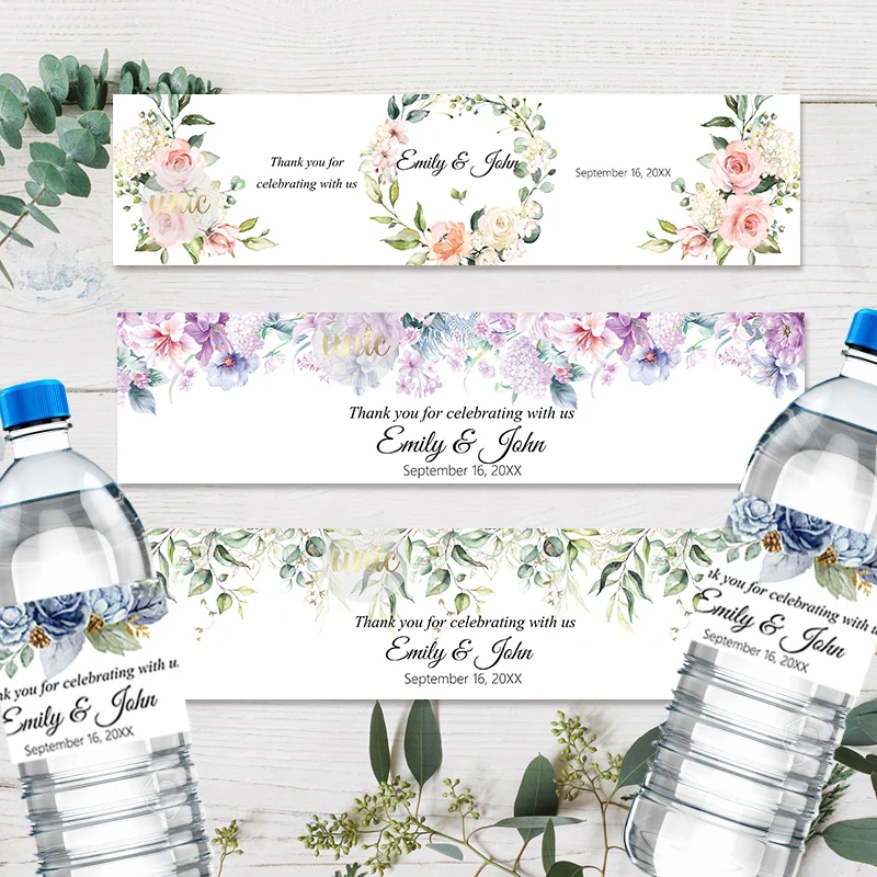 30pcs Custom Bottle Labels Stickers Customized Any Text Labels-personalized Sticker Birthdays Baptism Engagement Wedding Decor