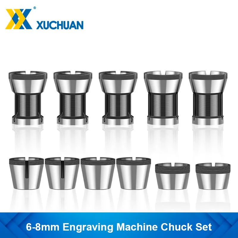 2/3PCS Collet Set Machine Chuck 6mm 6.35mm 8mm Milling Cutter Collet Chuck For Trimming Machine Milling Cutter Woodworking Tools