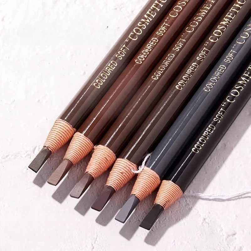 Matita per sopracciglia a costine staccabile Impermeabile a prova di sudore Incolore Testa sottile Matita per sopracciglia per studenti naturali per principianti