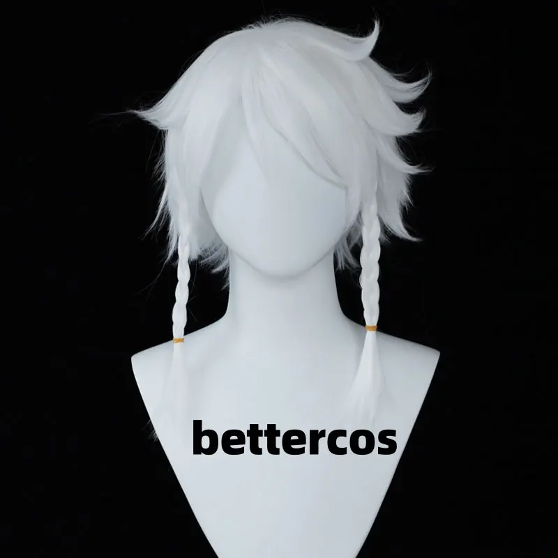 Eli Clark Wig Game Identity V Cosplay Wig Eli Clark White Cosplay Under The Truth Braided Hair Free Cap