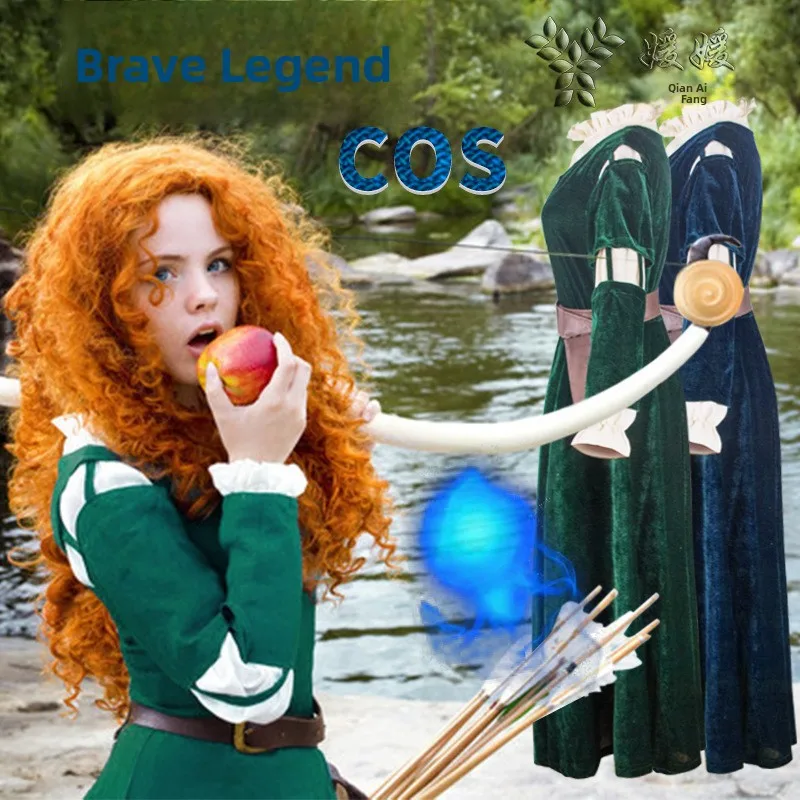 أزياء Brave Legend Princ Melinda التأثيرية للهالوين ملابس نسائية للمسرح العرقي بنسبة عالية #1