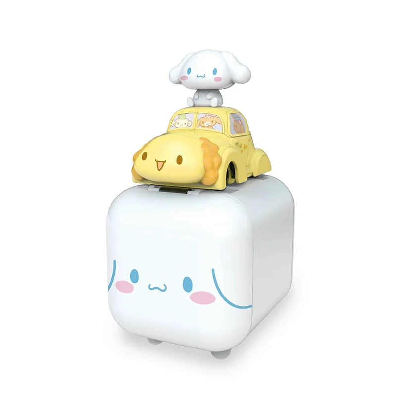Sanrio Riding Family 헬로 키티 쿠로미 멜로디 자동차 만화 캐릭터 수제 장식품 어린이 장난감 생일 선물