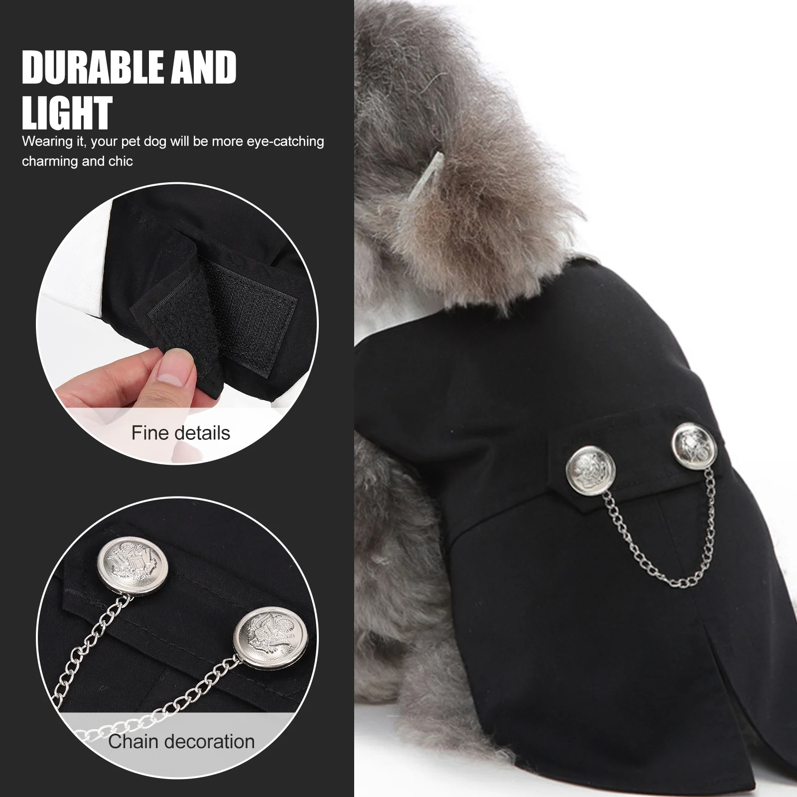 

Elegant Pet Tuxedo Suit Dog Formal Wear Comfortable Stylish Lightweight Vintage Design Pet Supply Dog Clothes Puppy Clothes