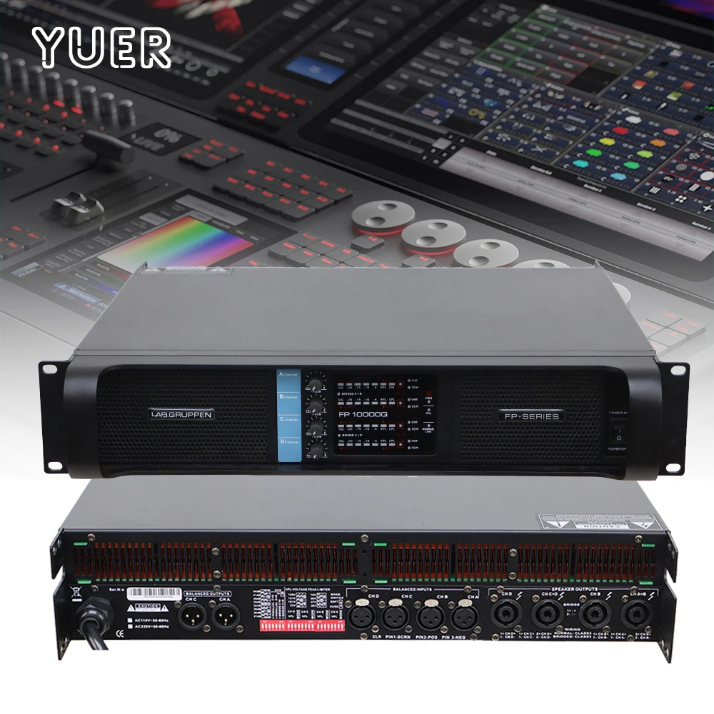 FP10000Q 4 Channels Professional Audio Power Amplifier 4x1350W 10000 Watts Live Show Bar Dj Audio Speakers Subwoofers Equipment