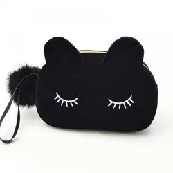 Cute Cosmetic Bag Portable Lipstick Storage Bag Cosmetic Clutch Bag Touch-Up Bag Makeup Zipper Travel Pouch Organizer Handbag