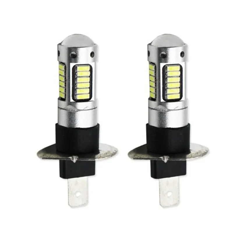 2PCS H1 H3 880 H27 881 30SMD 4014 LED Bulb Super Bright Car Fog Lights 12V White Daytime Running Lamp