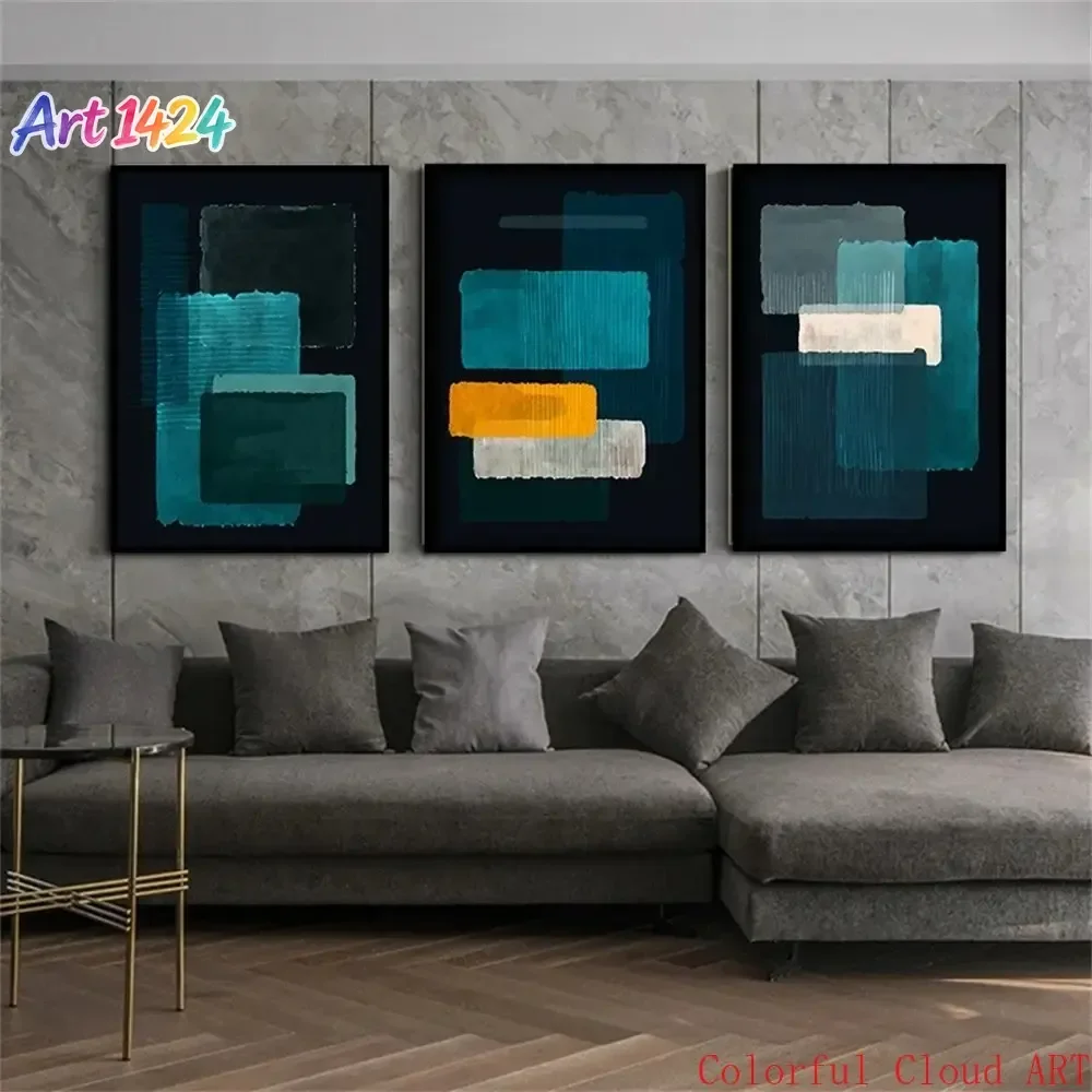 Mark Rothko Poster Classic Abstract Works Orange Red Yellow Blue Canvas Painting Wall Art Picture for Living Room Home Decor