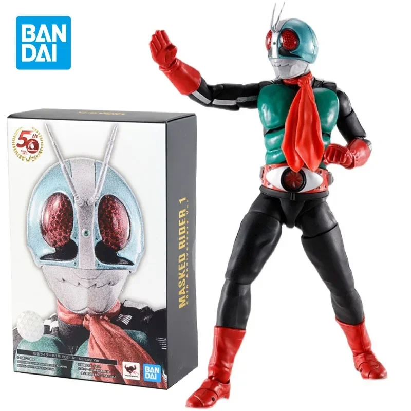 

Bandai Genuine SHF SHINKOCCHOU SEIHOU Masked Rider 2 50th Anniversary Ver Joints Movable Anime Action Figures Toys Gifts for Kid