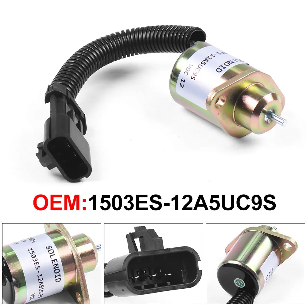 1503ES-12A5UC9S Stop Solenoid Valve 12V for Kubota V1505 R90 R-25-15230-01 251523001