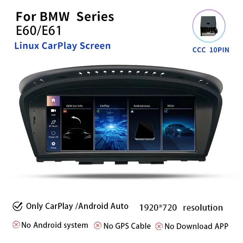 Android 14 Autoradio voor BMW Serie 5/3 E60 E61 E62 E63 E90 E91 Stereo Auto Multimedia CIC CCC GPS Navigatie Head Unit Carplay