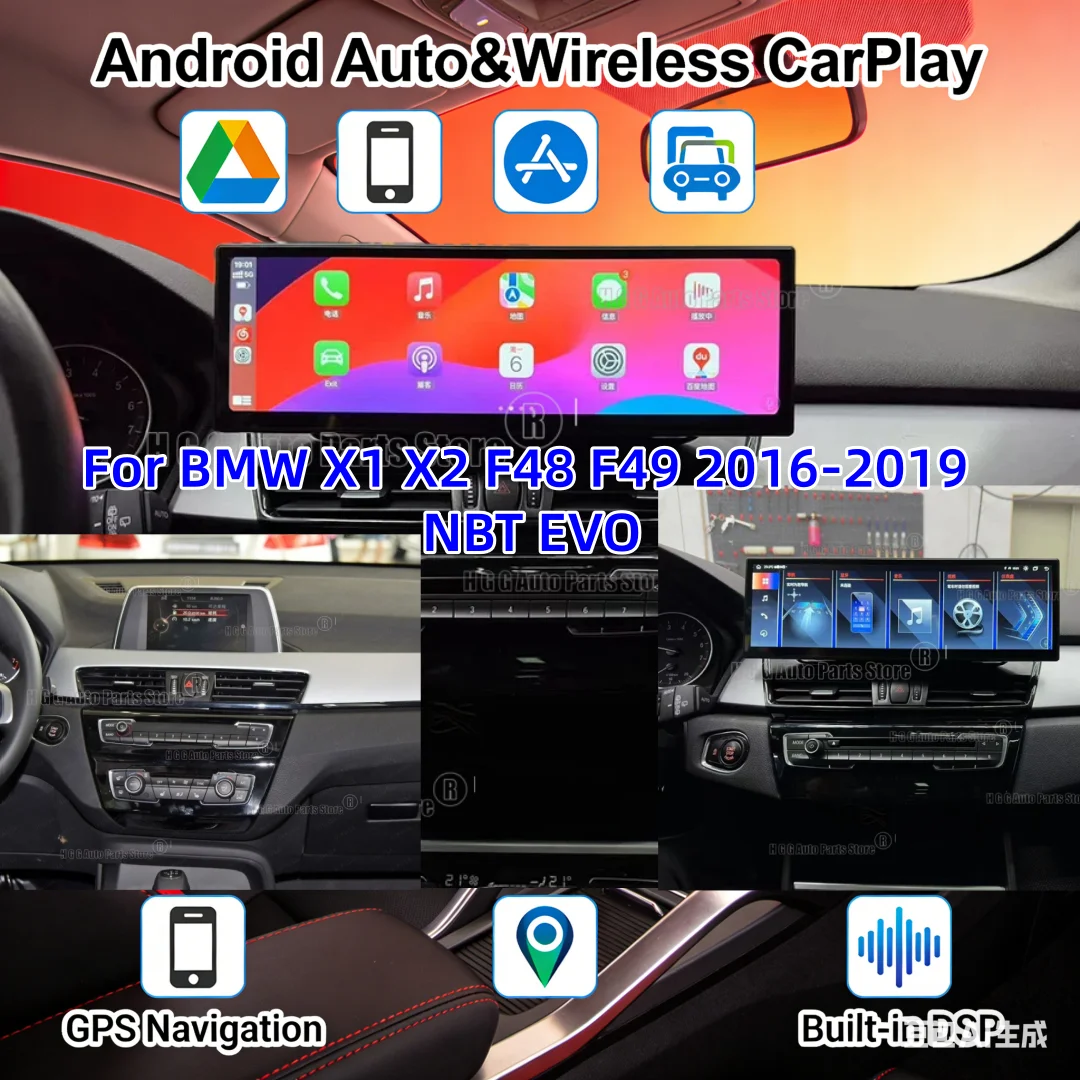 

Автомагнитола RHD 14.9" с CarPlay и Android Auto для BMW X1 X2 F48 F49 2016-2019 NBT EVO, GPS-навигация, мультимедийный проигрыватель, Bluetooth