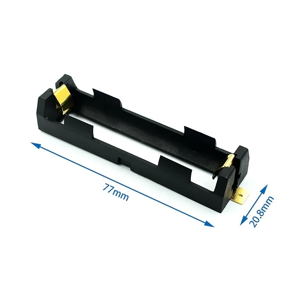 1 x 2 x 3 x 4 x 18650 SMT-Batteriehalter 18650 SMD-Batteriekasten-Aufbewahrungsbehälter, Powerbank mit bronzefarbenen Stiften, wiederaufladbares SMT