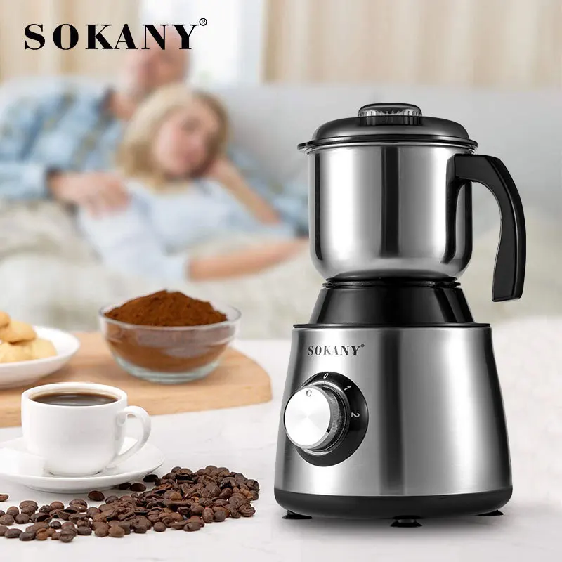 

220V 500W Electric Coffee Grinder Electric Kitchen Cereals Nuts Bean Spices Grains Grinder Household Office Mixer Coffee Grinder