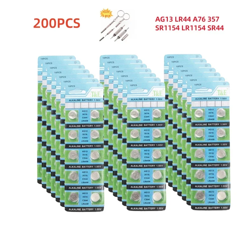 200PCS Battery AG0 AG1 AG2 AG3 AG4 AG5 AG6 AG7 AG8 AG9 AG10 AG11 AG12 AG13 Batteries