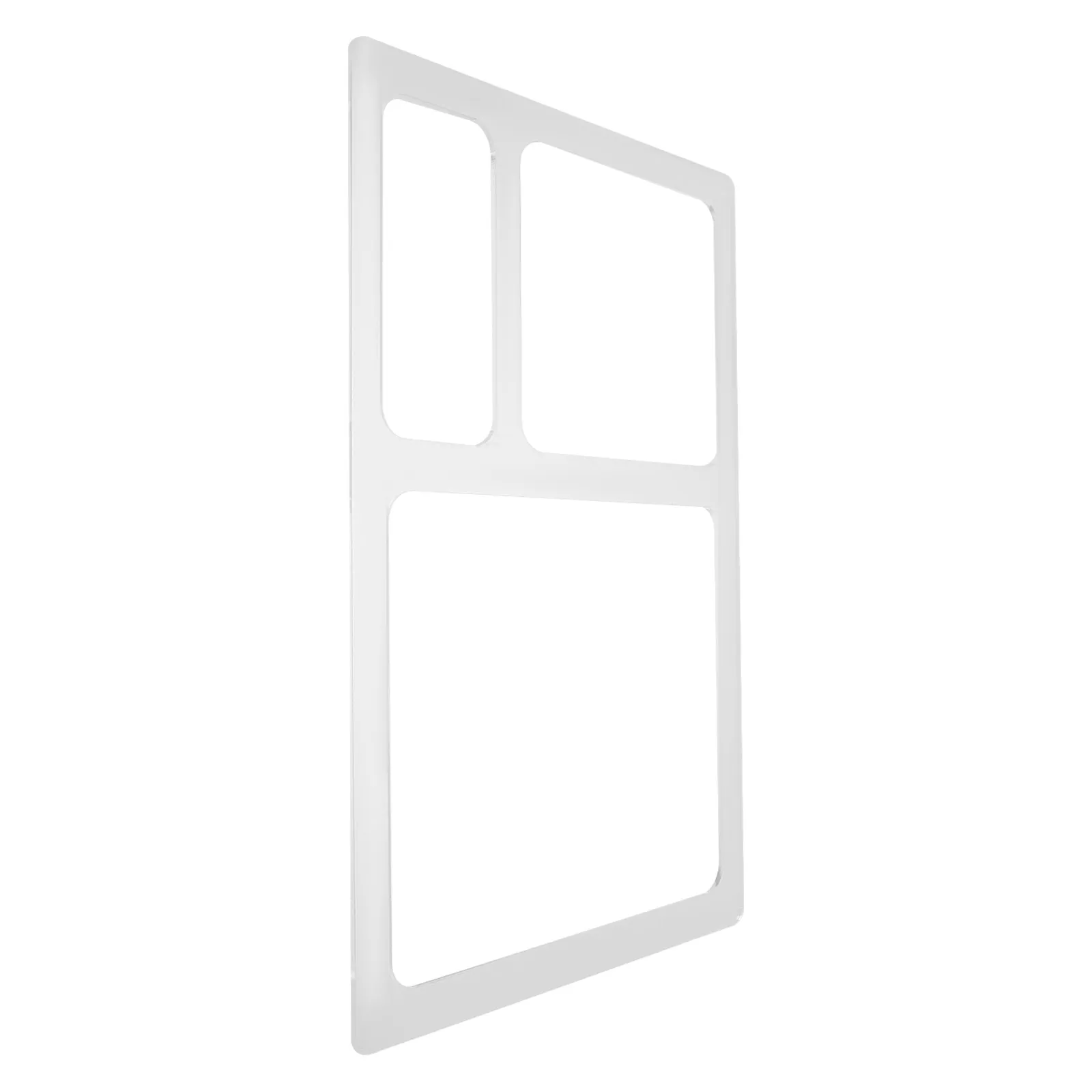 Valet tray router template for craft makers to organize small parts with 3-pocket transparent acrylic design