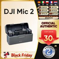 DJI Mic 2 Wireless Microphone with Intelligent Noise Cancelling 32-bit Float Internal Recording Optimized Sound 250m Range