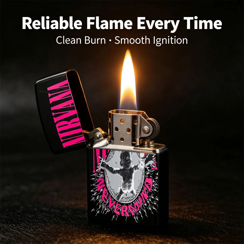 Pocket Lighter, Flip-Top Windproof Design, Metal Case with Tennis Racket Print, Ergonomic Grip, Portable & Durable - Ideal for Daily Use