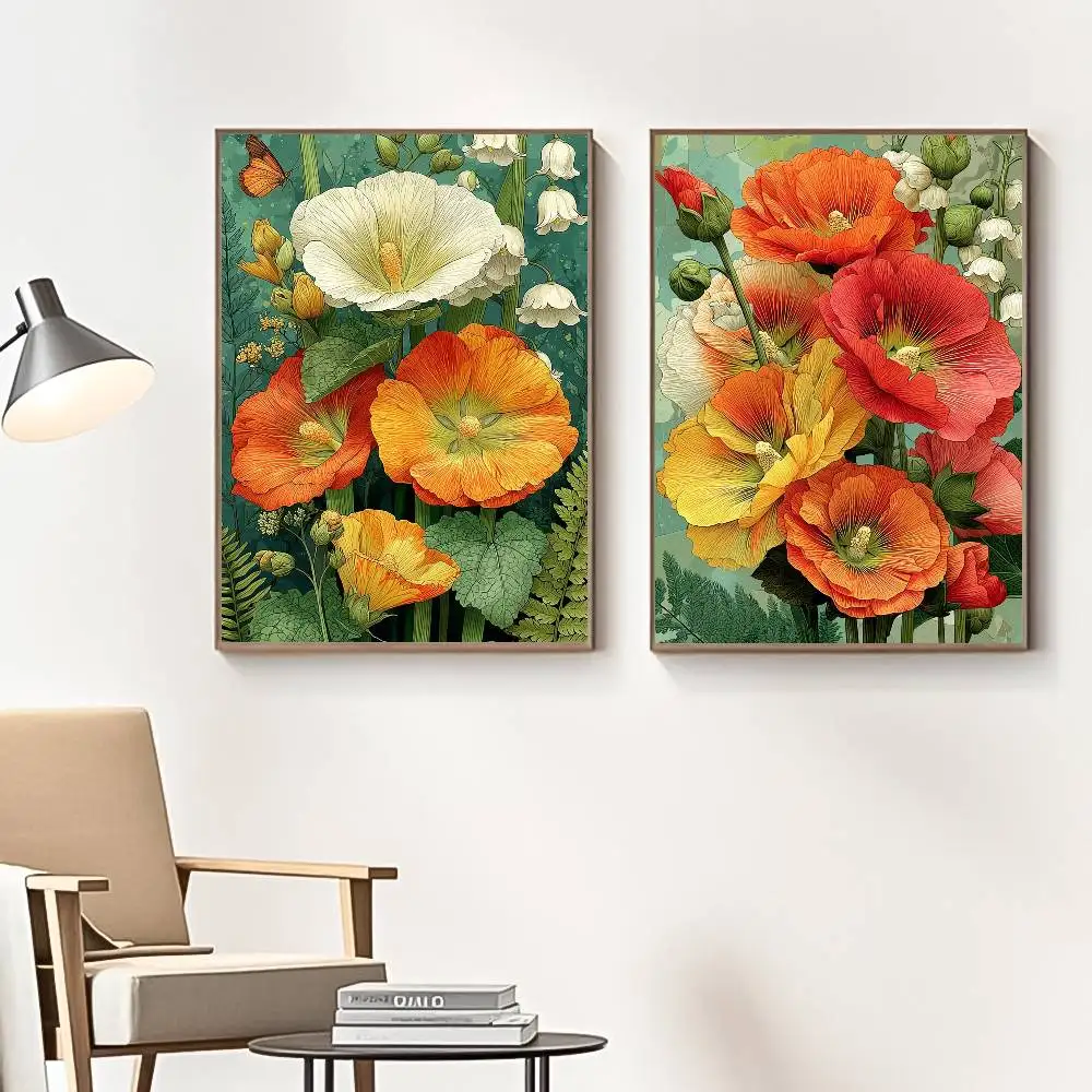Luxury Flower Pictures Poster Wall Art Painting For Home Room Decoration Bedroom Wall Decor Canvases Waterproof Posters