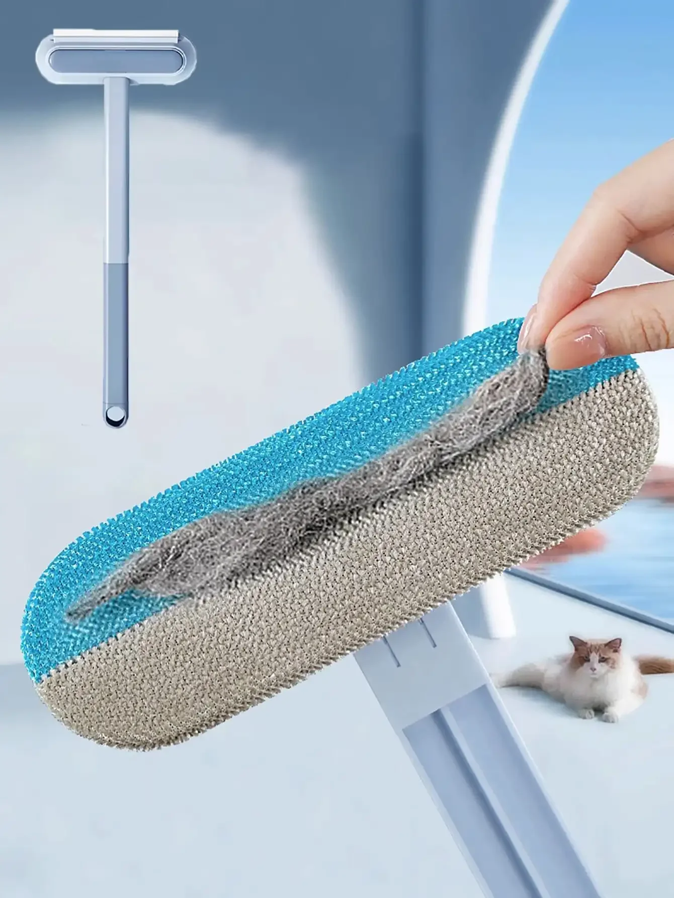 2025 جديد 4 in1 أداة إزالة شعر الحيوانات الأليفة للقطط والكلاب، فرشاة لينت قابلة لإعادة الاستخدام وقابلة للغسل لفرشاة إزالة شعر الكلاب والقطط